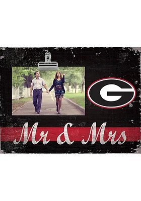 Georgia Bulldogs Mr and Mrs Clip Picture Frame - Red