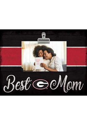 Georgia Bulldogs Best Mom Clip Picture Frame - Red