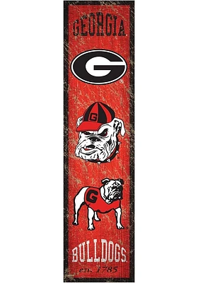 Georgia Bulldogs Heritage Banner 6x24 Sign - Red