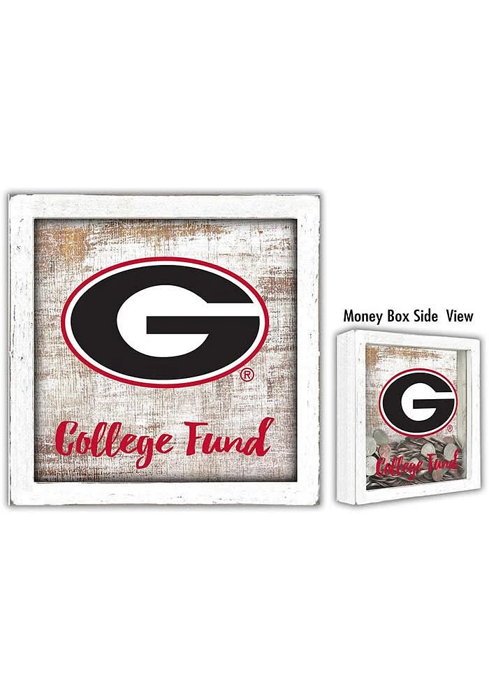 Georgia Bulldogs College Fund Box Sign - Red
