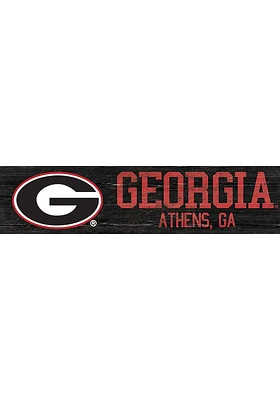 Georgia Bulldogs 6x24 Sign - Red