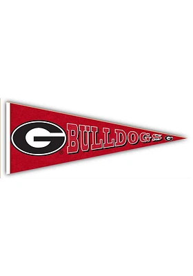 Georgia Bulldogs Wood Pennant Sign - Red