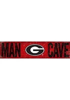 Georgia Bulldogs Man Cave 6x24 Sign - Red