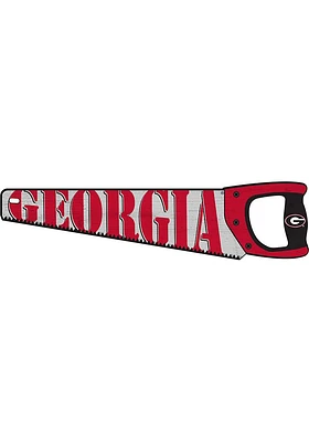 Georgia Bulldogs Wood Handsaw Sign - Red