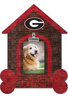 Georgia Bulldogs Dog Bone House Clip Picture Frame - Red