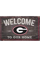 Georgia Bulldogs Welcome to our Home Sign - Red
