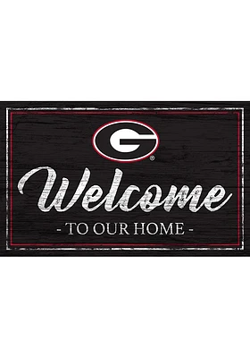 Georgia Bulldogs Team Welcome 11x19 Sign - Red