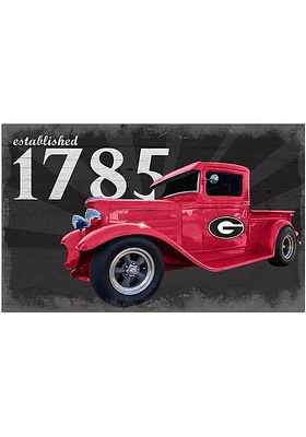 Georgia Bulldogs Established Truck Sign - Red
