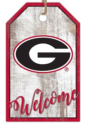 Georgia Bulldogs Welcome Team Tag Sign - Red