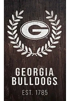 Georgia Bulldogs Laurel Wreath Sign - Red