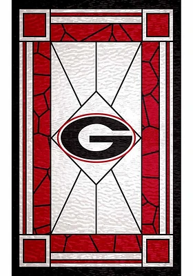 Georgia Bulldogs Stained Glass Sign - Red