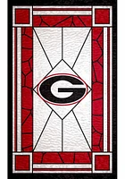 Georgia Bulldogs Stained Glass Sign - Red