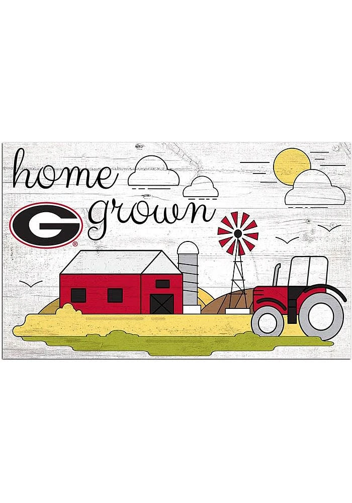Georgia Bulldogs Home Grown Sign - Red