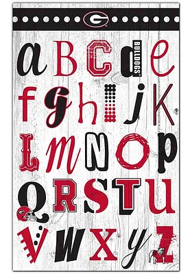 Georgia Bulldogs Alphabet Sign - Red