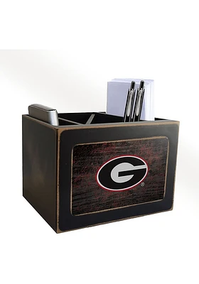 Georgia Bulldogs Distressed Desktop Organizer Desk Accessory