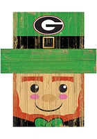 Georgia Bulldogs Leprechaun Head Sign - Red