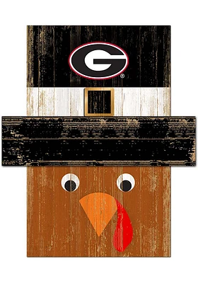 Georgia Bulldogs Turkey Head Sign - Red