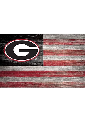 Georgia Bulldogs Distressed Flag Picture Frame - Red