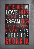 Georgia Bulldogs In This House Picture Frame - Red