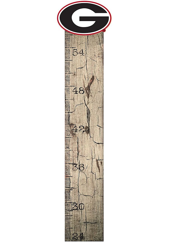 Georgia Bulldogs Growth Chart Sign - Red