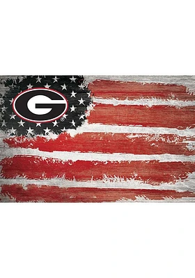 Georgia Bulldogs Flag 17x26 Sign - Red