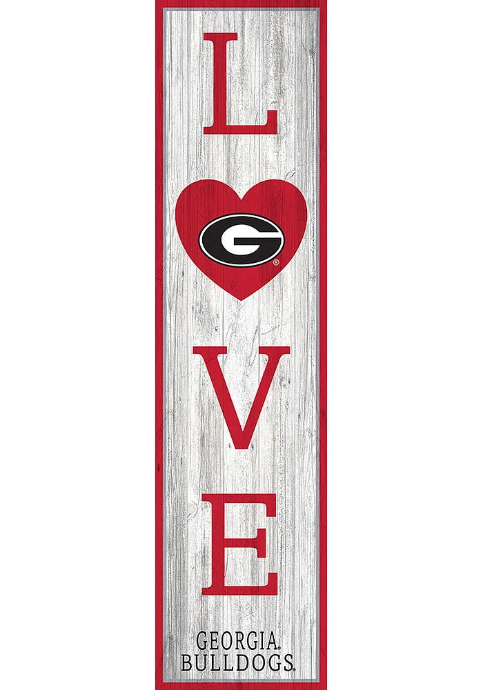 Georgia Bulldogs 48 Inch Love Leaner Sign - Red