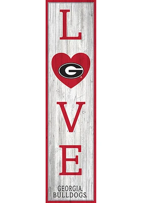 Georgia Bulldogs 48 Inch Love Leaner Sign - Red