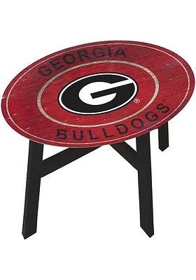 Georgia Bulldogs Vintage Heritage Side Red End Table