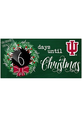 Indiana Hoosiers Chalk Christmas Countdown Sign - Red