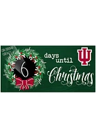 Indiana Hoosiers Chalk Christmas Countdown Sign - Red
