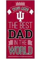 Indiana Hoosiers Best Dad in the World Sign - Red