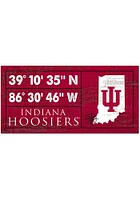 Indiana Hoosiers Horizontal Coordinate Sign - Red