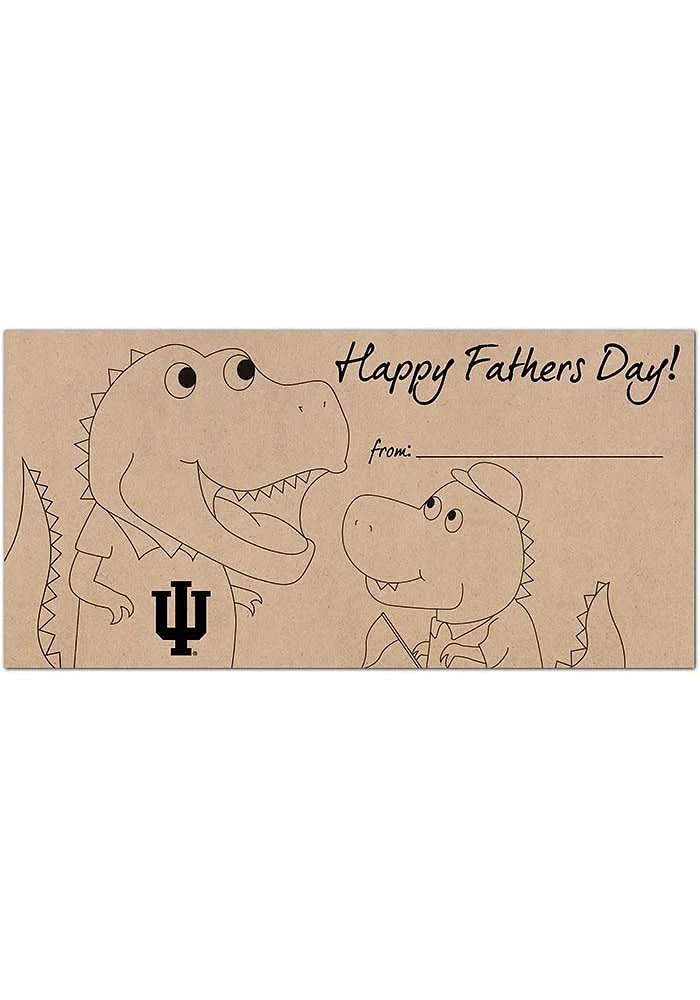 Indiana Hoosiers Fathers Day Coloring Sign - Red