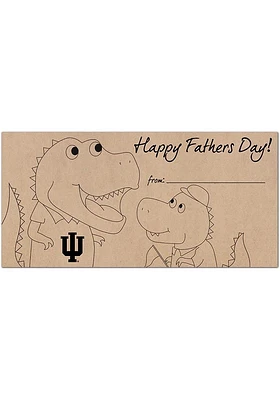 Indiana Hoosiers Fathers Day Coloring Sign - Red
