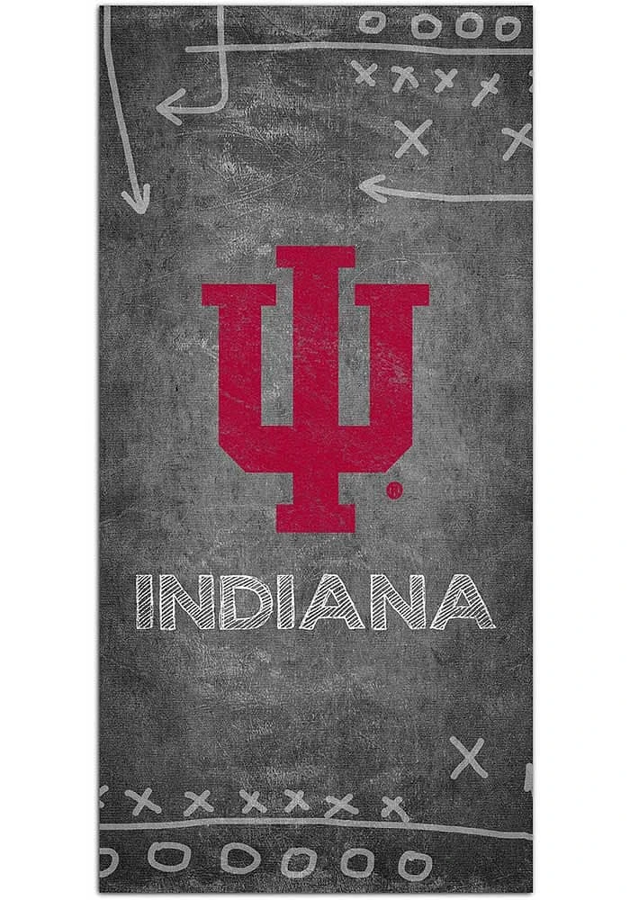 Indiana Hoosiers Chalk Playbook Sign - Red