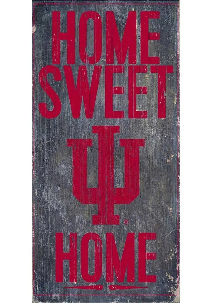 Indiana Hoosiers Home Sweet Home Sign - Red