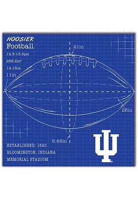 Indiana Hoosiers Ball Blueprint Sign - Red