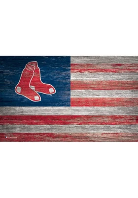 Boston Red Sox Distressed Flag 11x19 Sign - Navy Blue