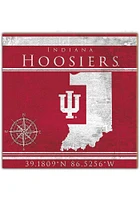 Indiana Hoosiers Coordinates Sign - Red