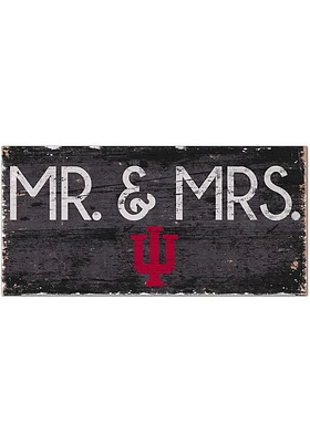 Indiana Hoosiers Mr and Mrs Sign - Red