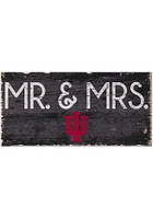 Indiana Hoosiers Mr and Mrs Sign - Red