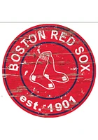Boston Red Sox Established Date Circle 24 Inch Sign - Red