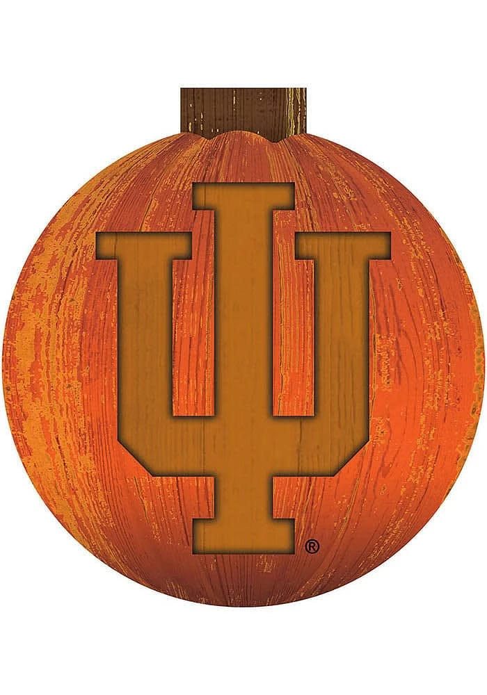 Indiana Hoosiers Halloween Pumpkin Sign - Red