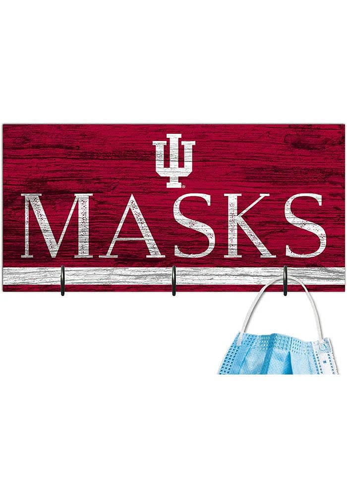 Indiana Hoosiers Team Color Mask Holder Sign - Red