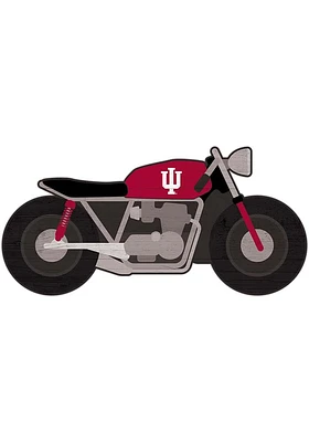 Indiana Hoosiers Motorcycle Cutout Sign - Red