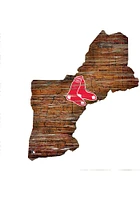 Boston Red Sox Distressed State 24 Inch Sign - Brown