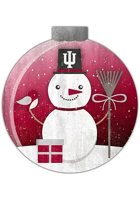 Indiana Hoosiers Snowglobe 12 Inch Sign - Red