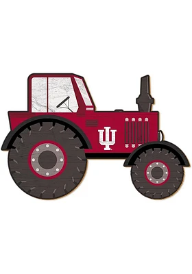 Indiana Hoosiers Tractor Cutout Sign - Red