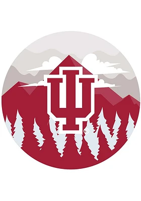 Indiana Hoosiers Landscape Circle Sign - Red