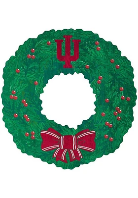 Indiana Hoosiers Team Wreath 16 Inch Sign - Red